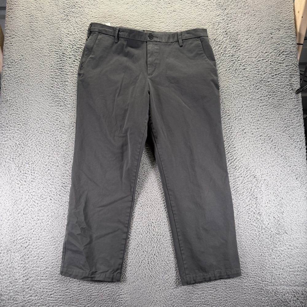 Dockers Smart 360 Flex Pant Men's 40x30 Gray Cotton Khakis Straight Leg Workwear